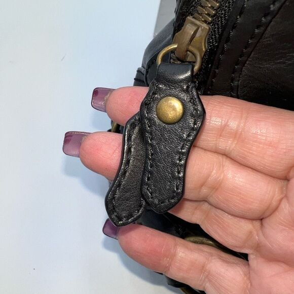 MICHAEL KORS Black Soft Genuine Pebble Leather Handbag with Dust Bag - Picture 10 of 15